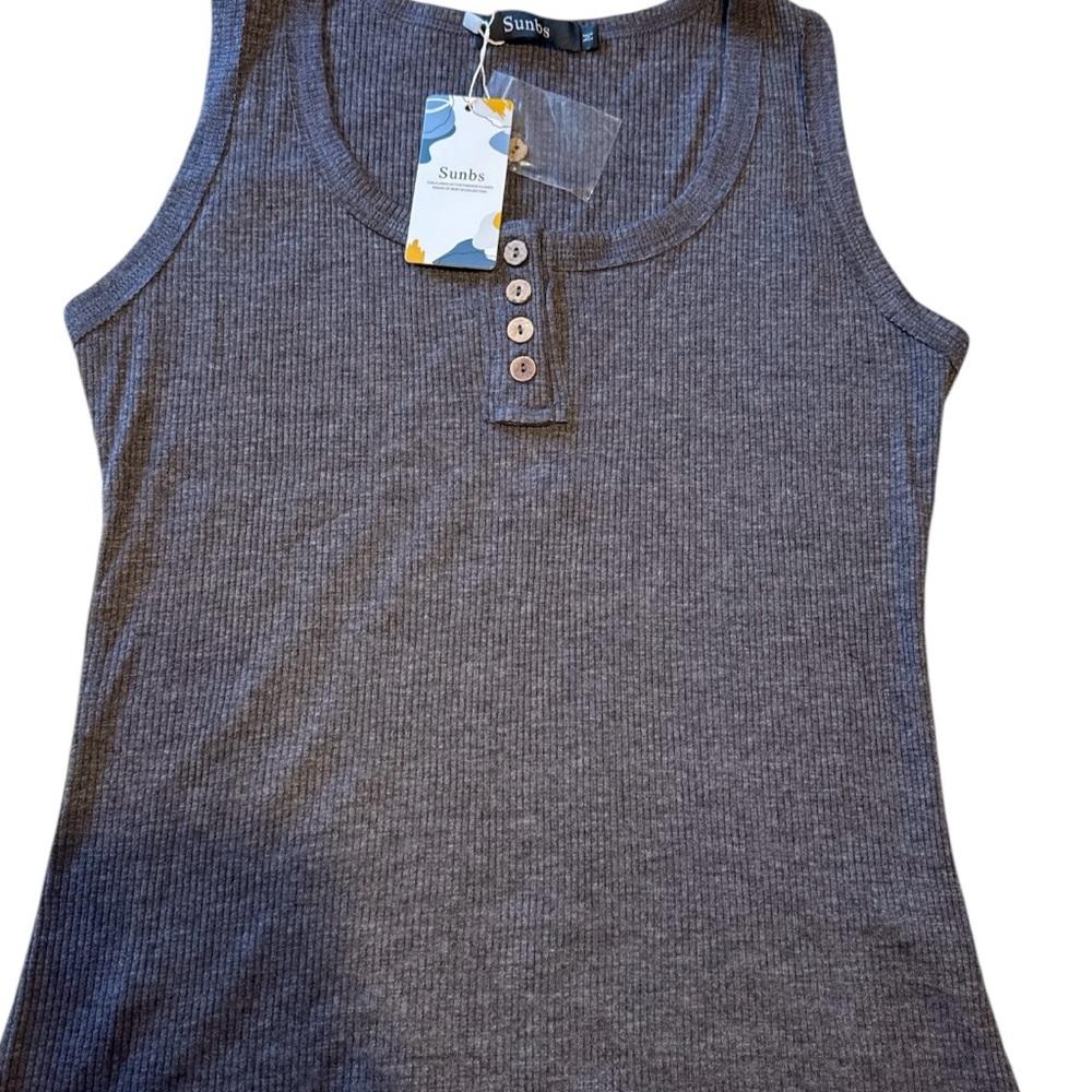 NWT SUNBS Women Tank Tops Ribbed Summer Sexy Sleeveless. - Picture 5 of 7